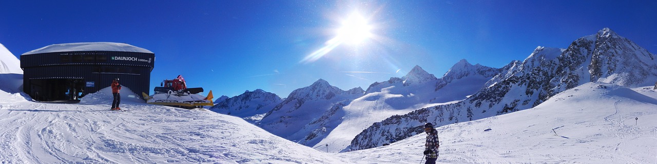 Image - panorama mountains skiing snow ski