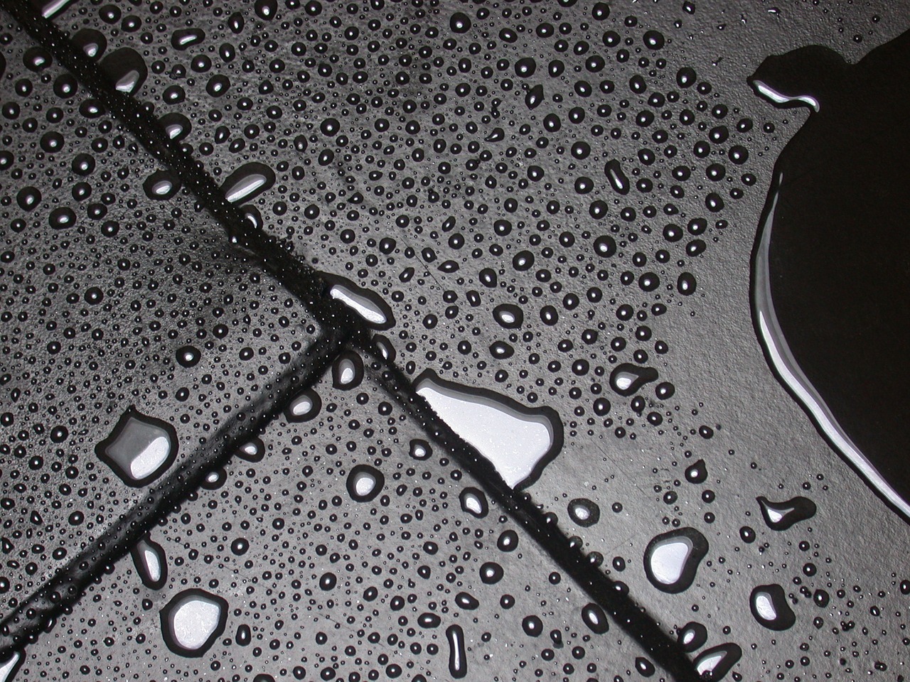 Image - drops water bottom surface