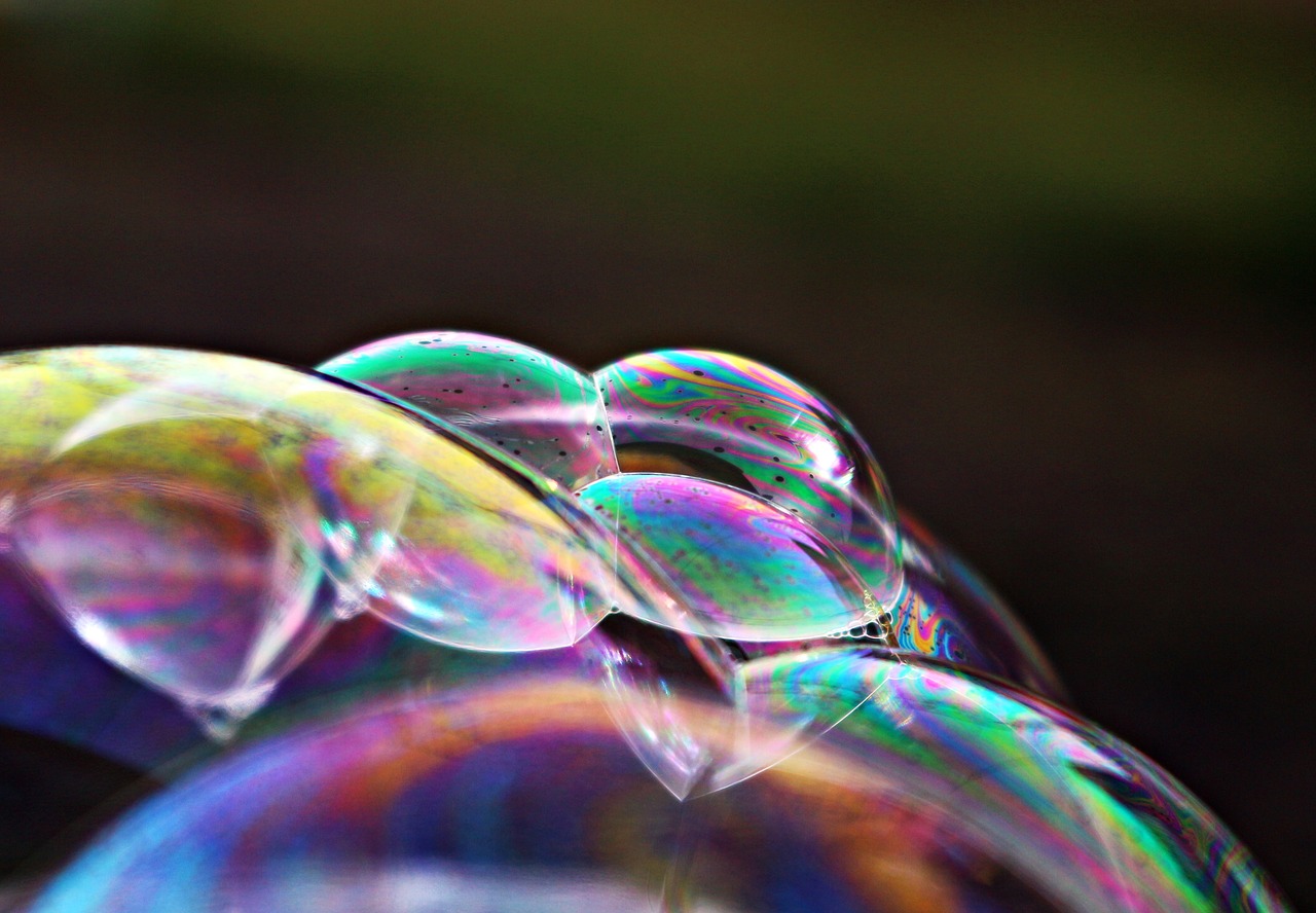 Image - bubble soap bubble iridescent