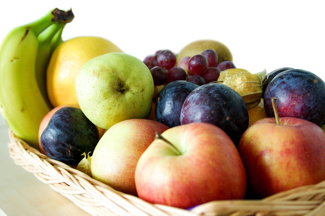 Image - fruit basket banana apple pear