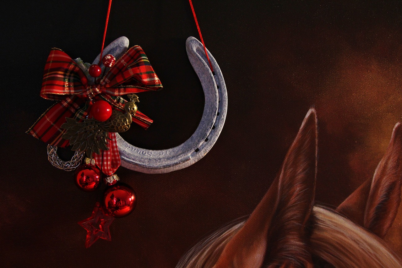 Image - christmas horse horseshoe luck