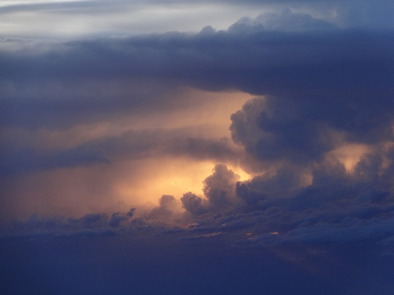 Image - cumulonimbus storm sunset sky