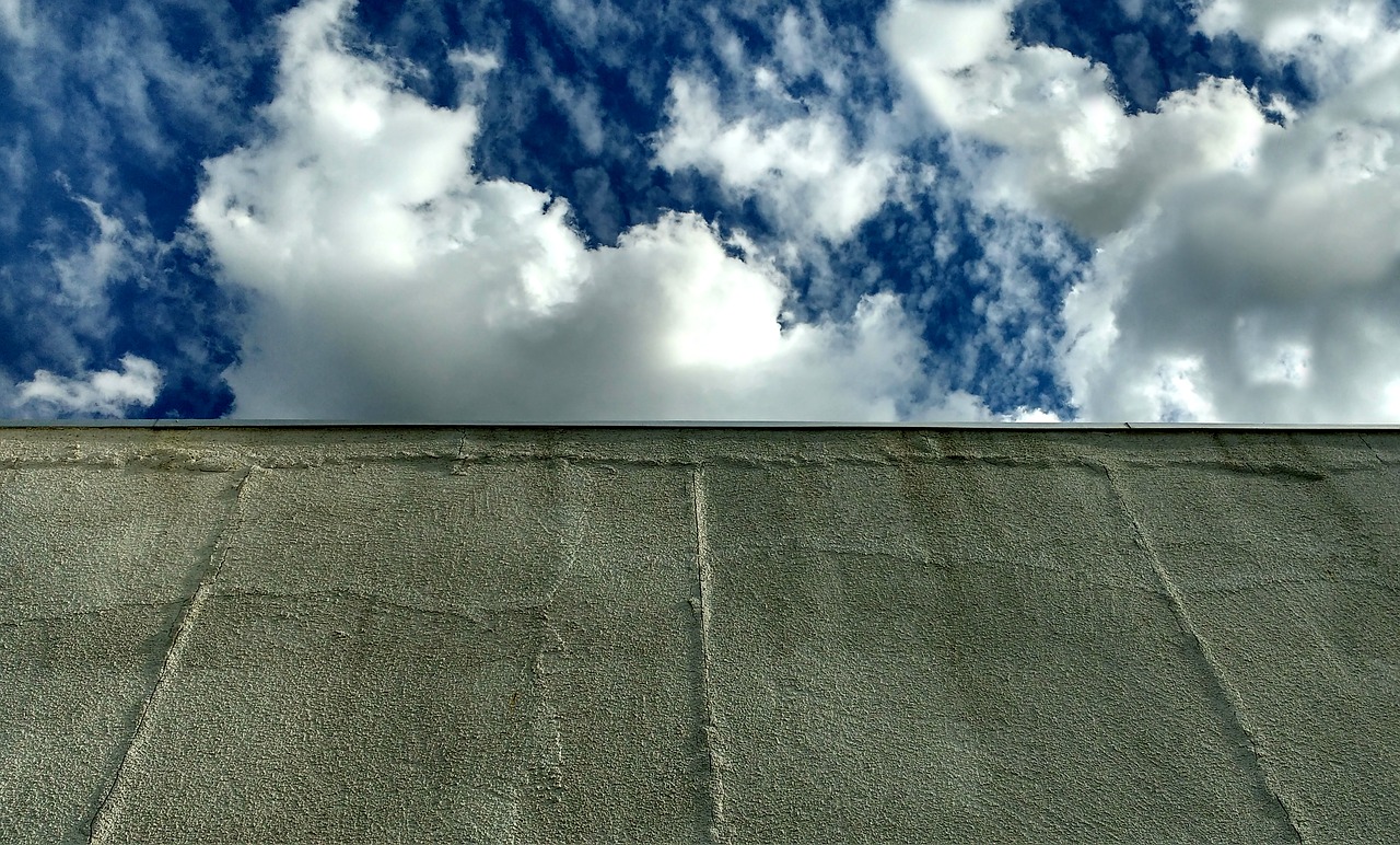 Image - wall sky clouds construction