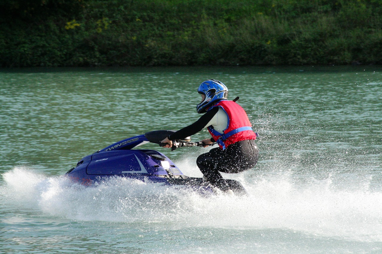 Image - sport helmet water jet ski woman