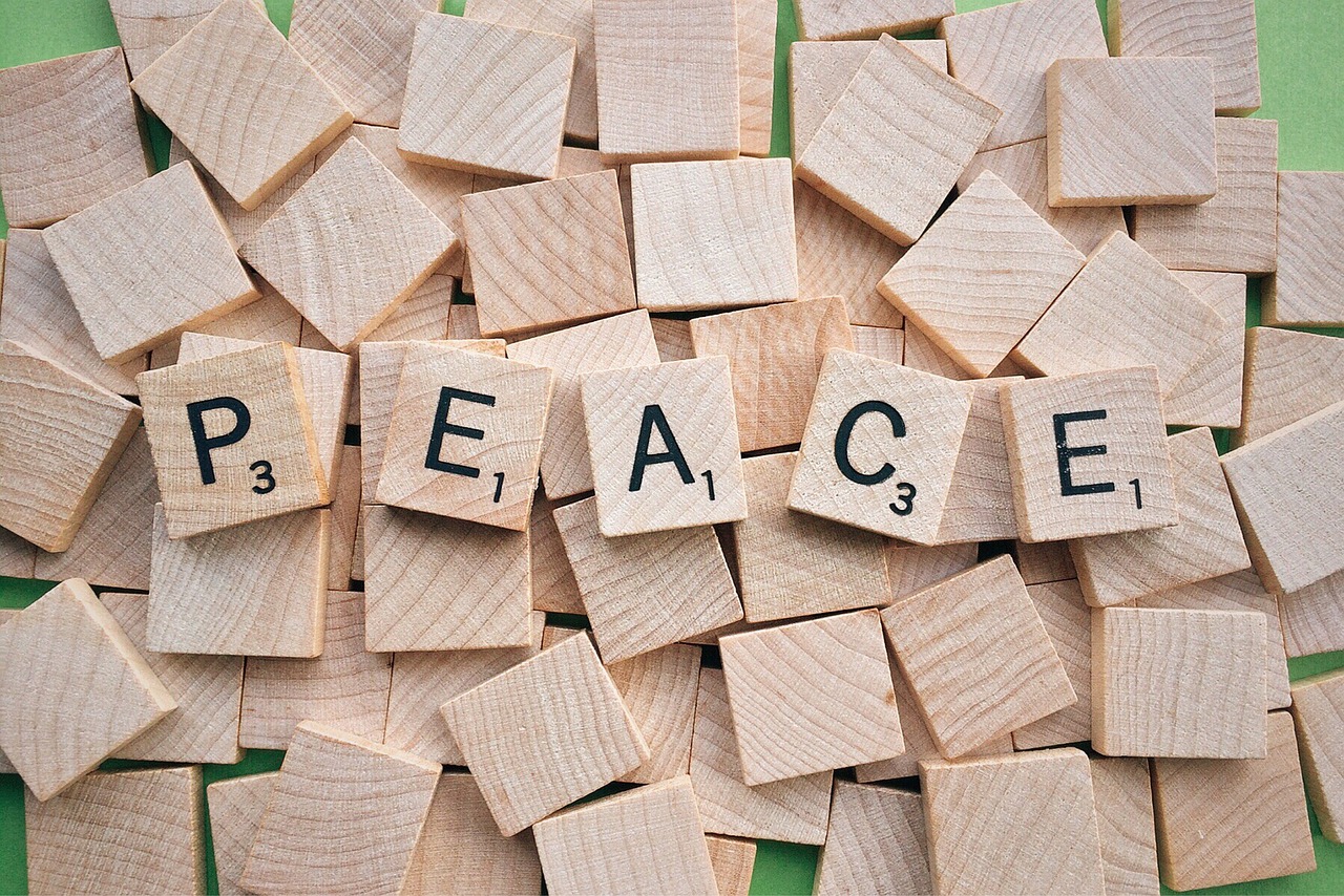 Image - peace word scrabble letters