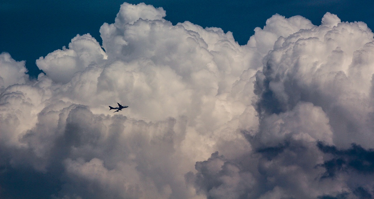 Image - sky plane cloud airplane fly