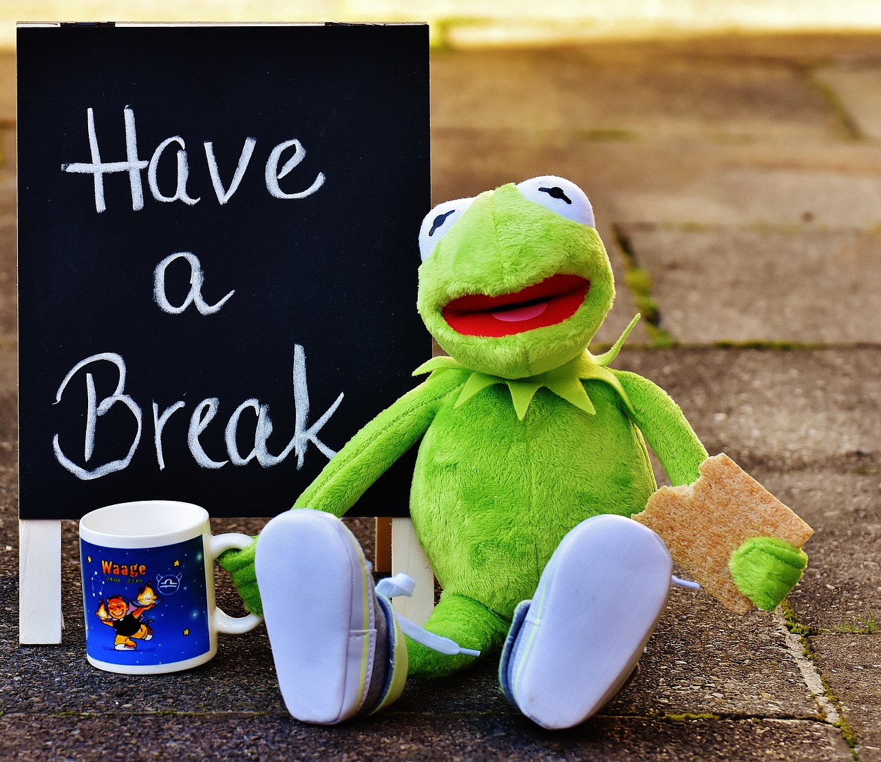 Image - kermit cup drink coffee break