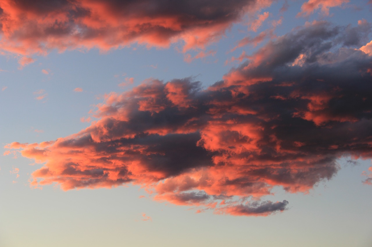 Image - sky pink blue summer warm red