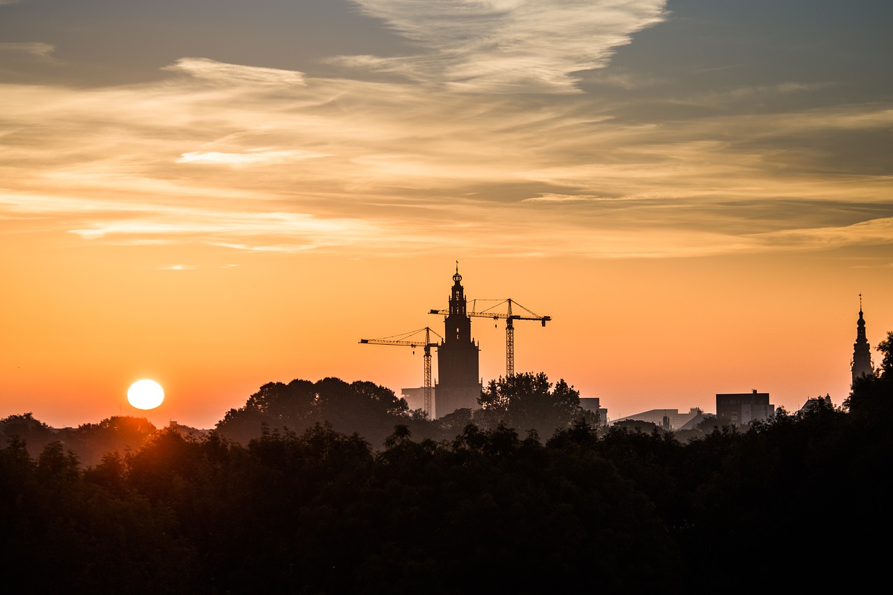 Image - groningen sun church orange