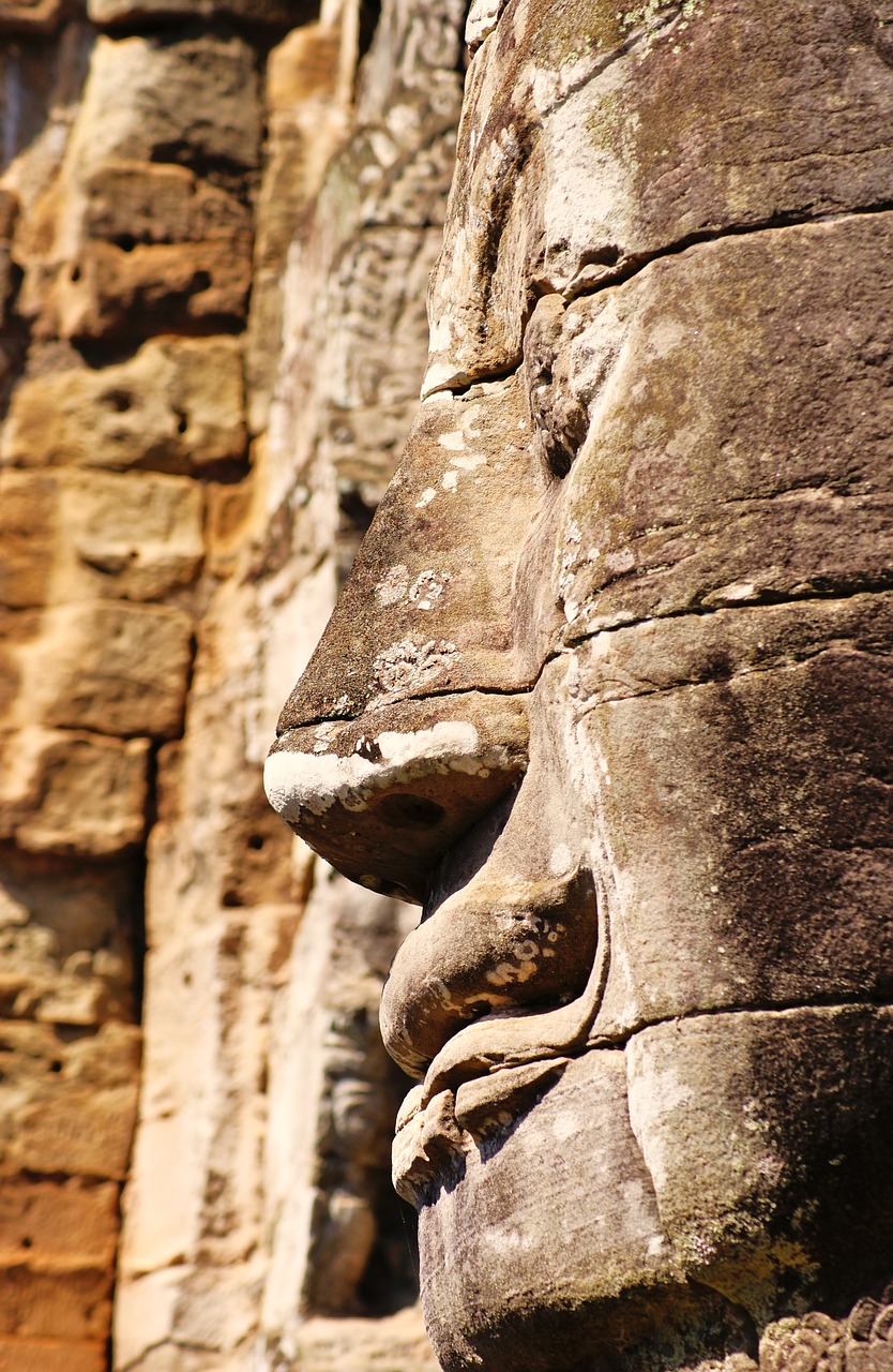 Image - angkor temple ancient face stone