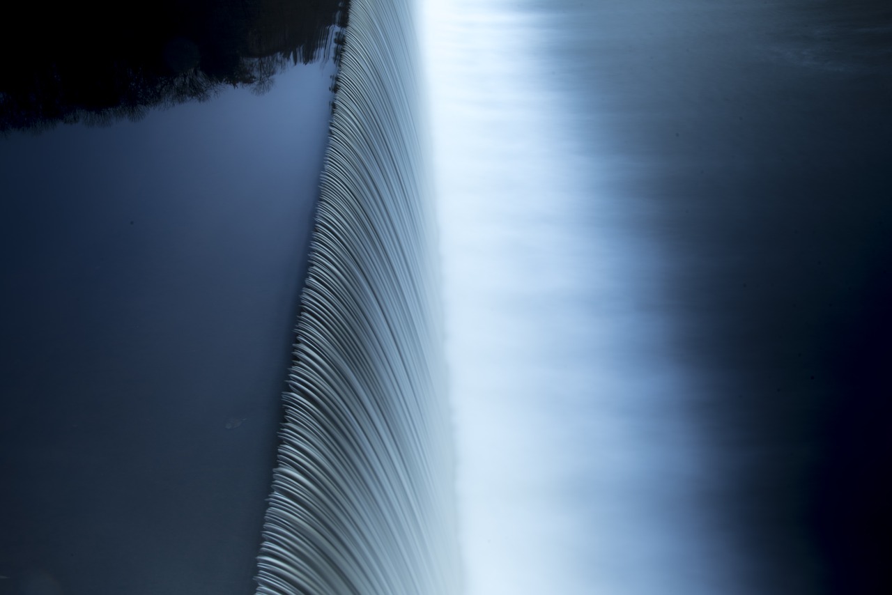 Image - weir waterfall long exposure river