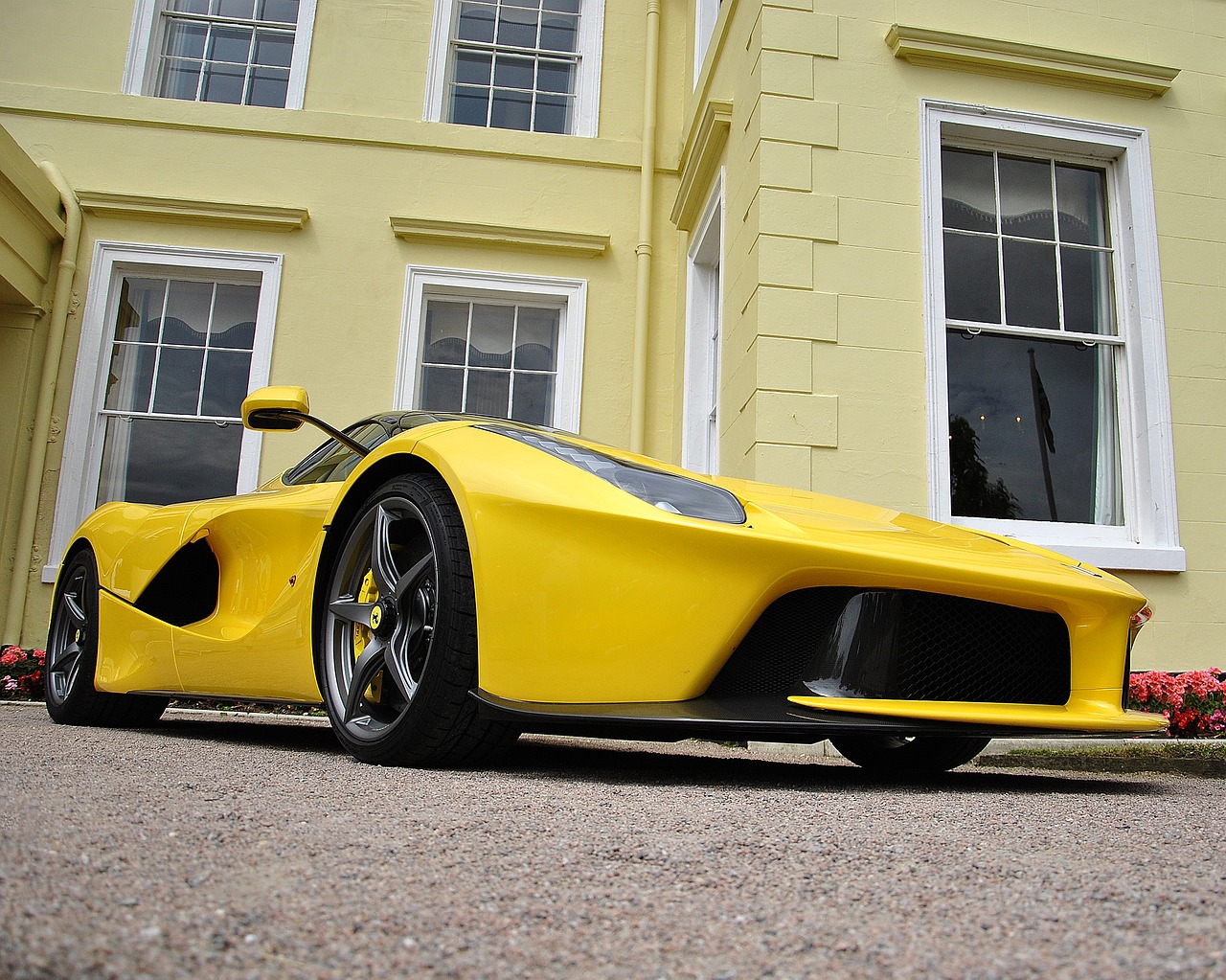 Image - ferrari car yellow car vehicle