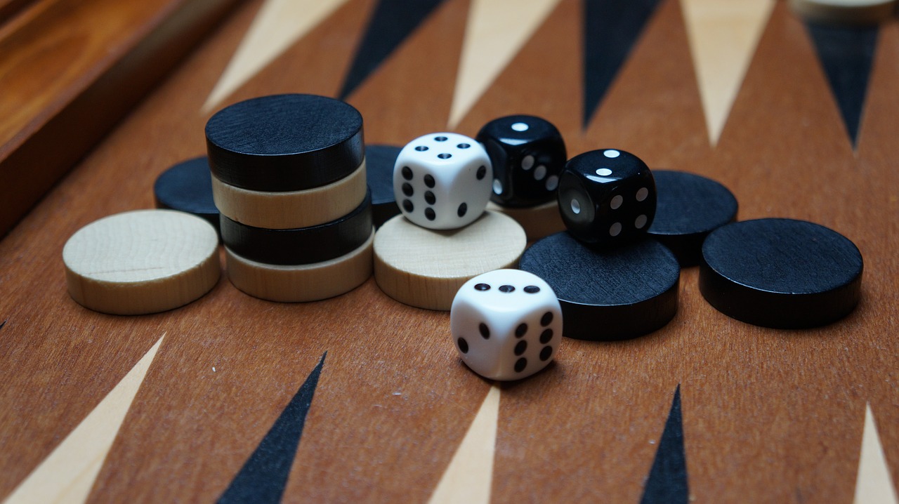 Image - backgammon board game cube strategy