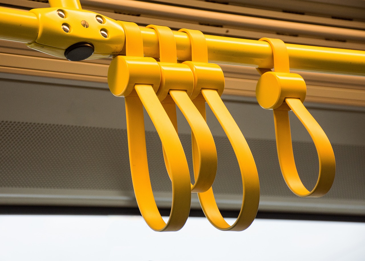 Image - handles tram grab bars traffic