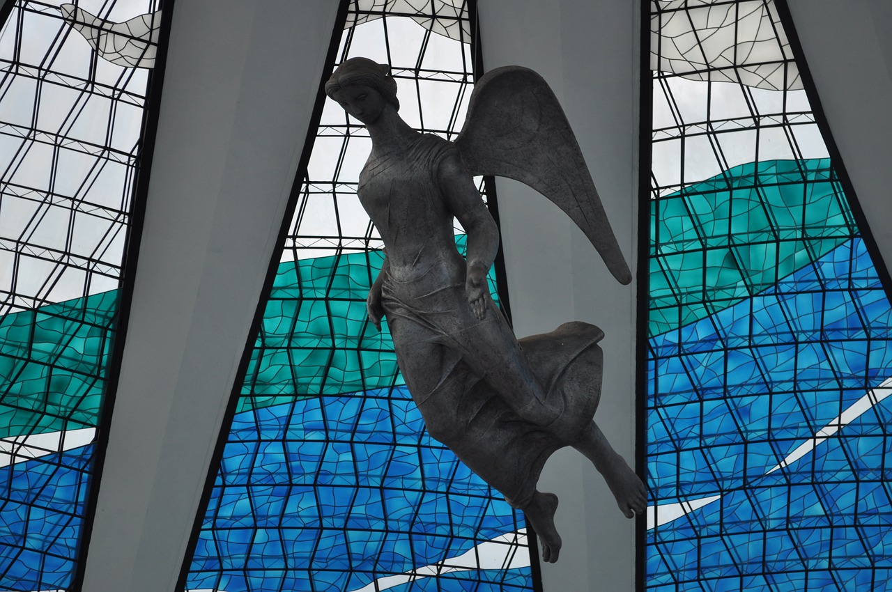 Image - angel sculpture stained glass