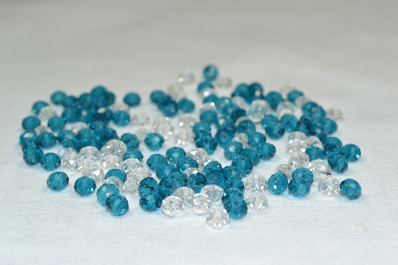 Image - jewellery blue bright beads