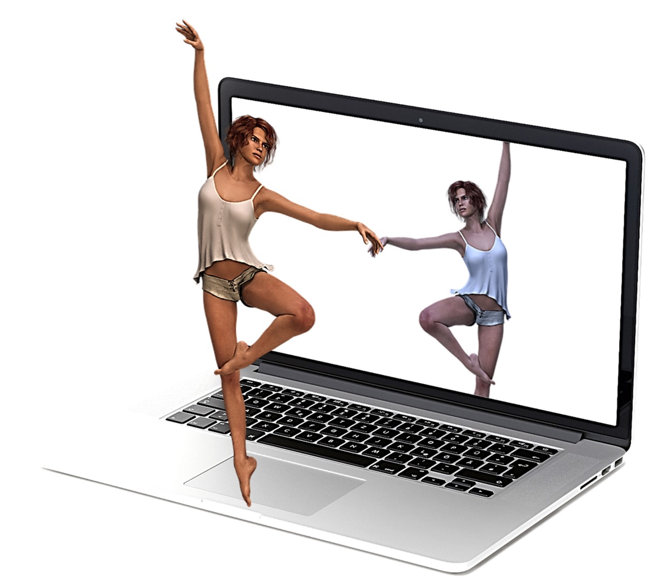 Image - laptop dance dancer notebook