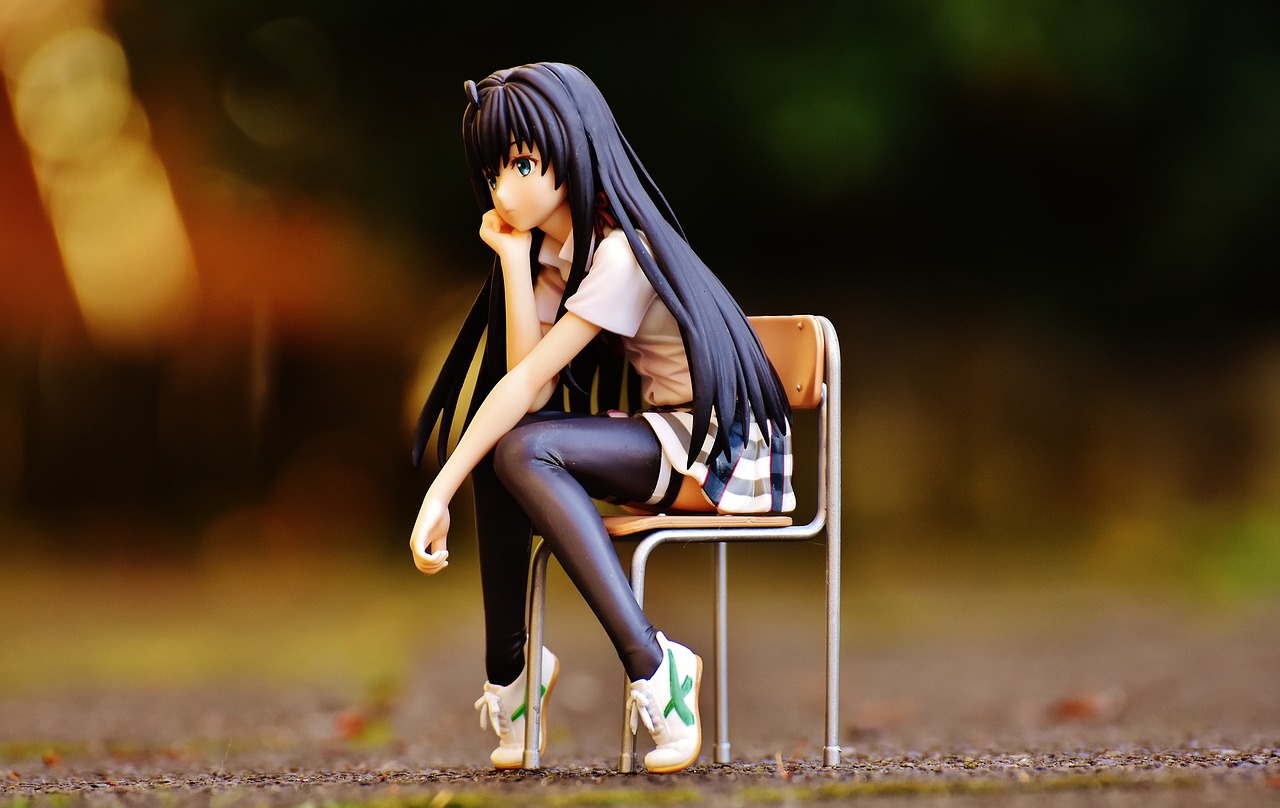 Image - girl sad chair sit thoughtful