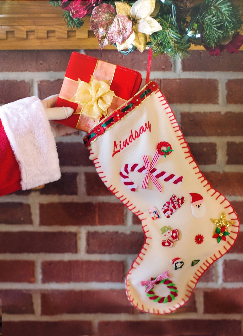 Image - santa s arm christmas stocking gift