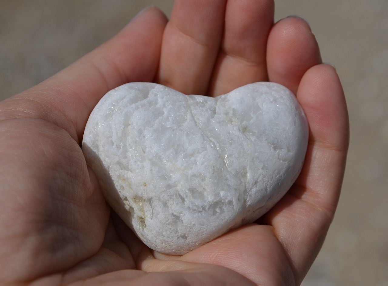 Image - heart stone hand love shape