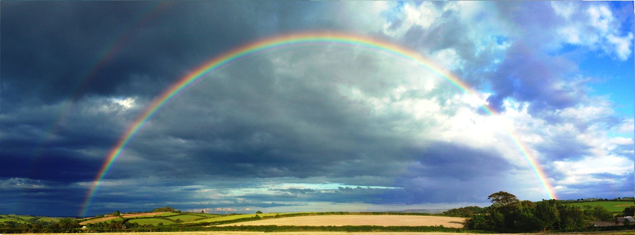 Image - rainbow beautiful devon nature sun