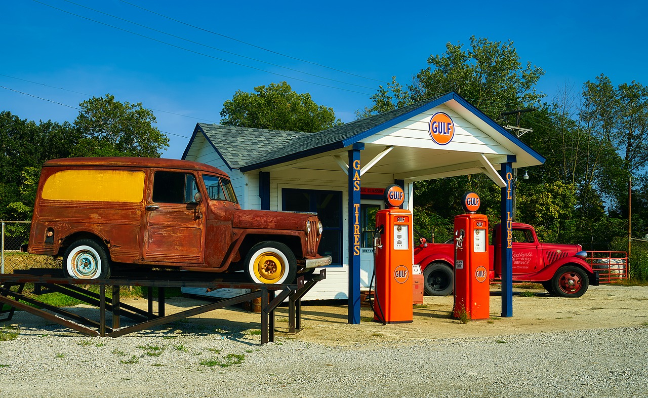 Image - gas station vintage antique