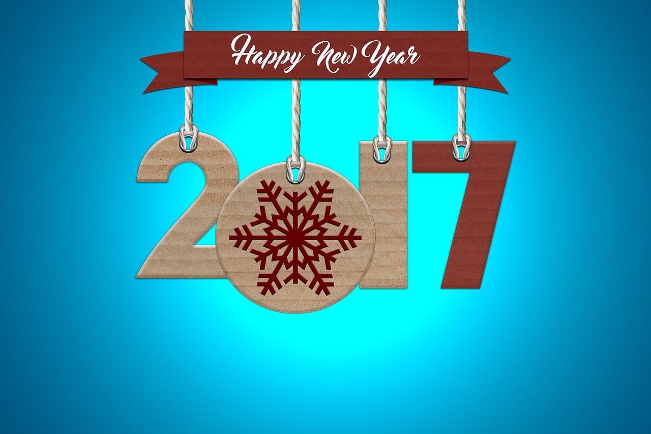 Image - happy new year 2017 party art card