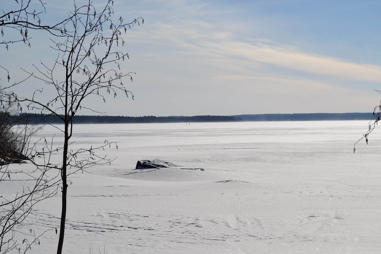 Image - in oulu lake wind winter ice snowy