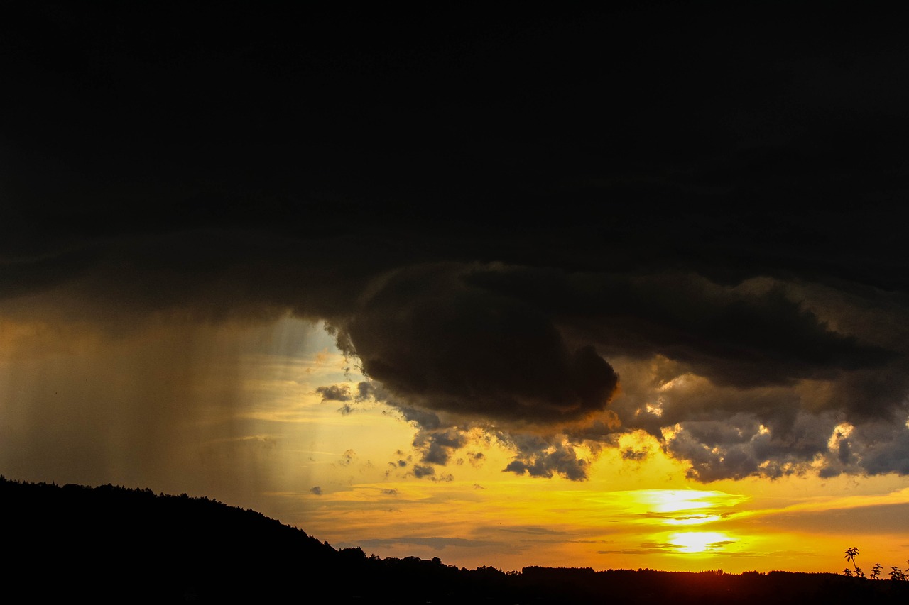 Image - weather mood sunset rain clouds