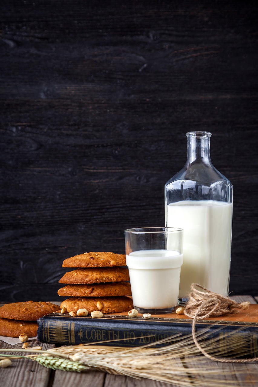 Image - milk cookies oatmeal confectionery