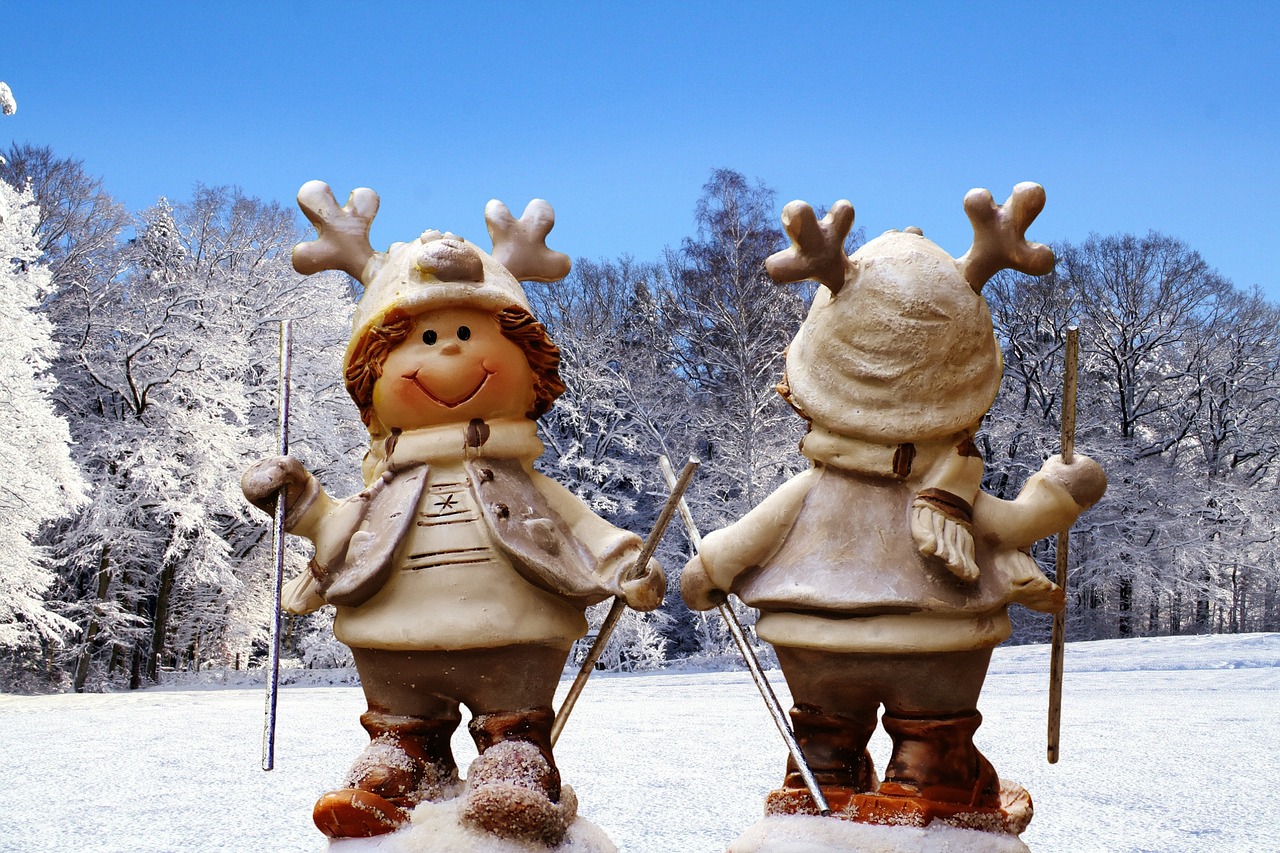 Image - figures winter snow ski funny