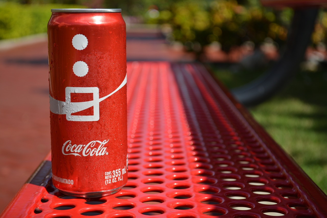 Image - coca cola can park red drink bank