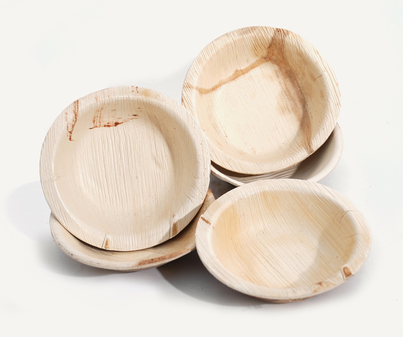 Image - round palm leaf material dishware