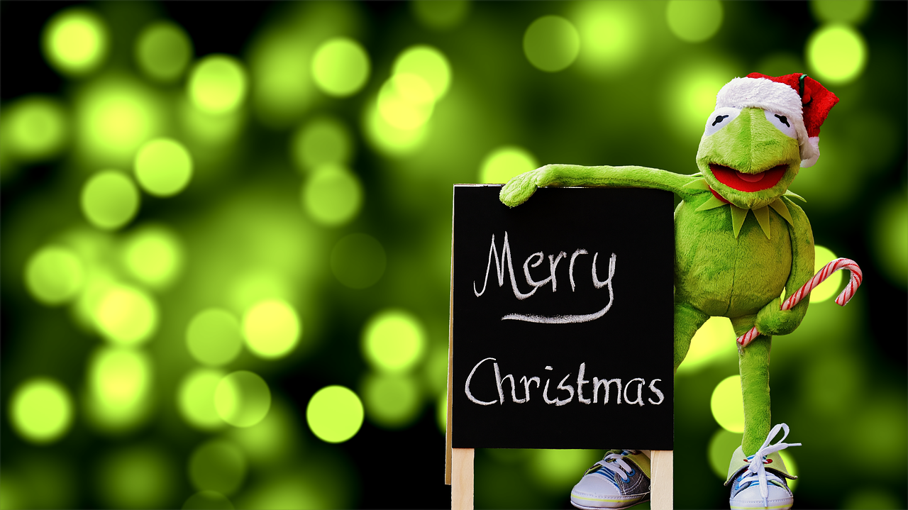 Image - kermit frog christmas santa hat