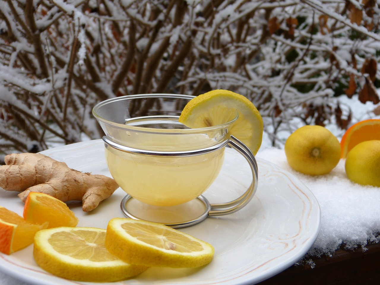 Image - ginger lemon orange snow hot lemon