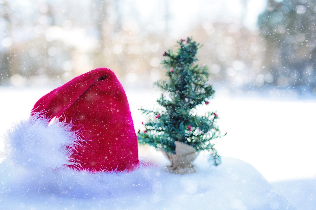 Image - santa s hat snow winter christmas