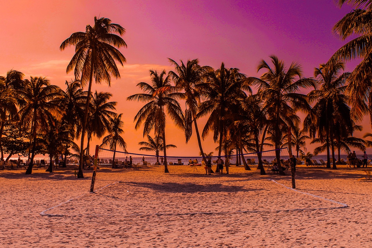 Image - caribbean beach sunset holiday sea