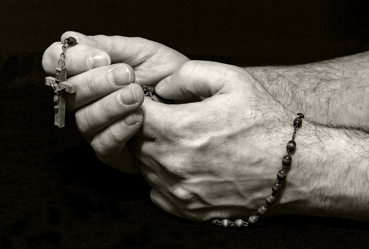 Image - prayer pray rosary hands religion