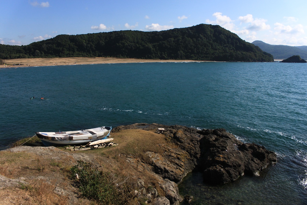 Image - marine boat sky landscape mountain