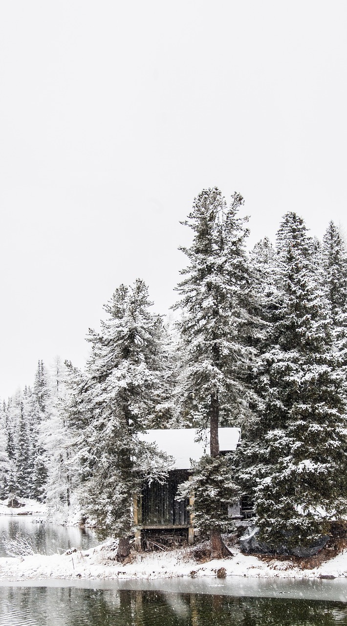 Image - lake misurina snow christmas