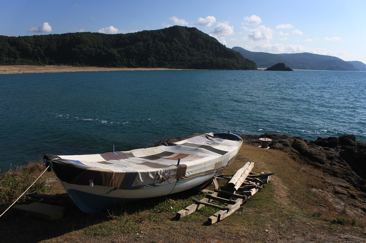 Image - boat marine landscape sunset