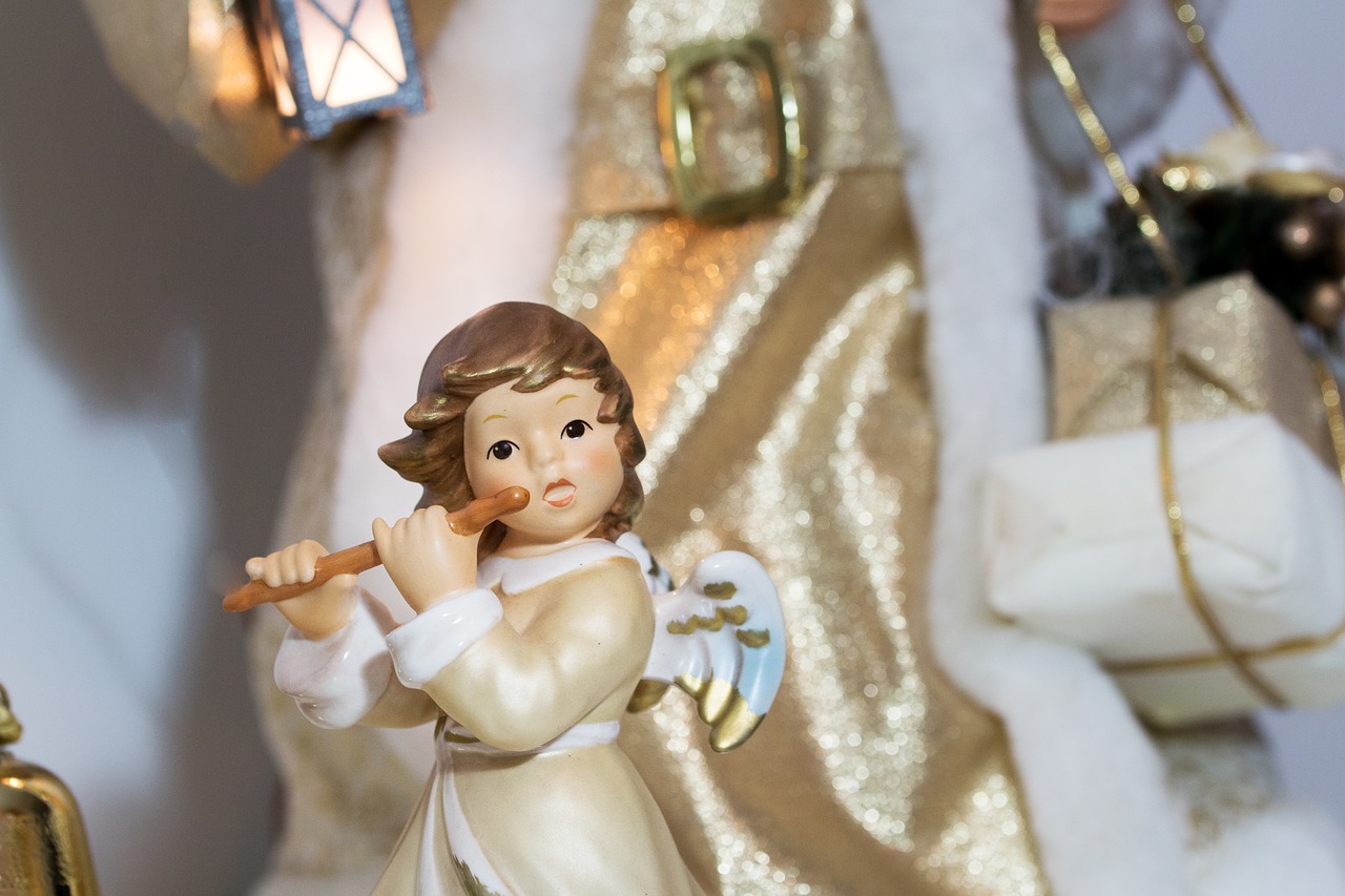 Image - christmas angel flute snow winter