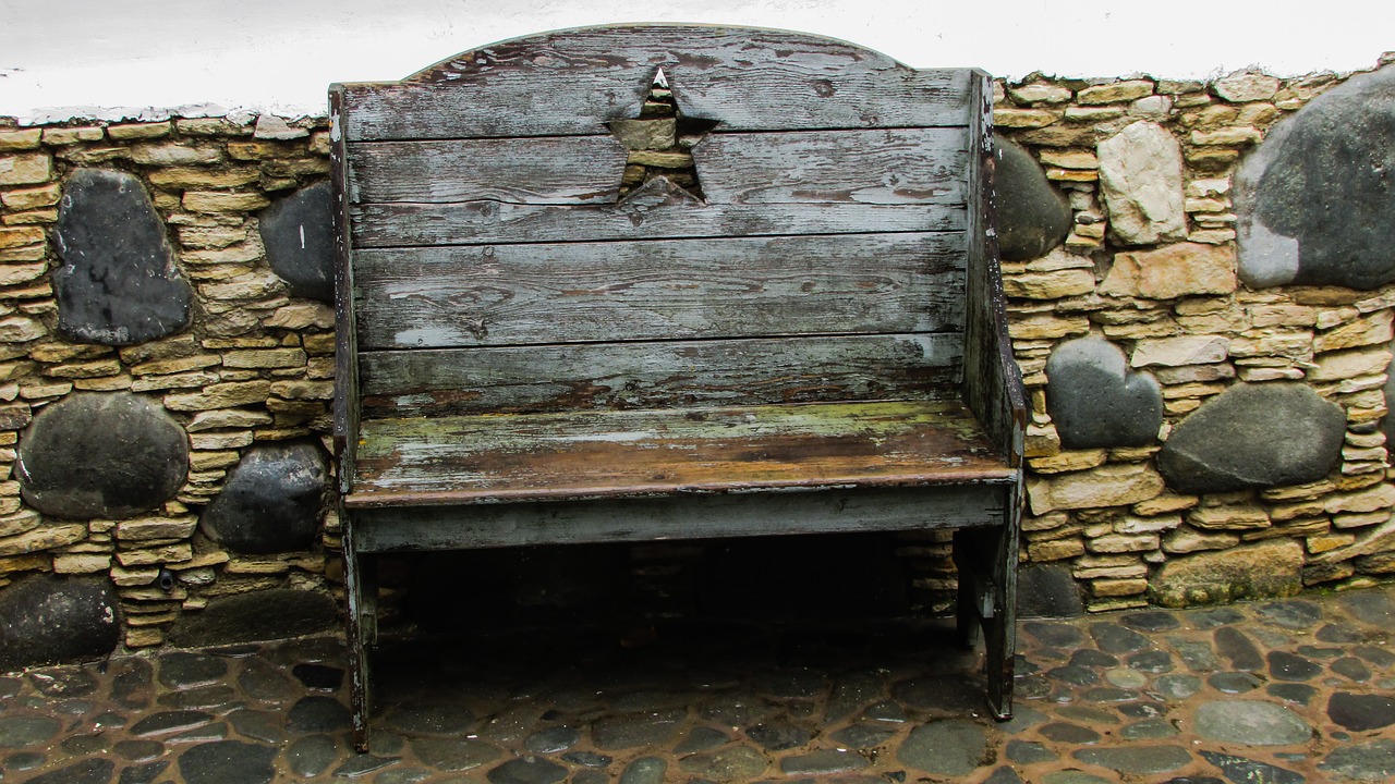 Image - bench wooden rustic old antique