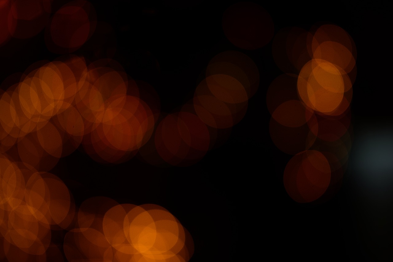 Image - bokeh balls orange decoration