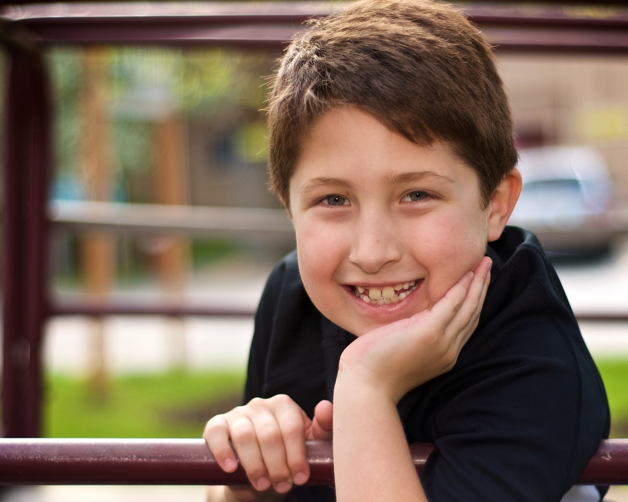 Image - boy smile portrait playground park