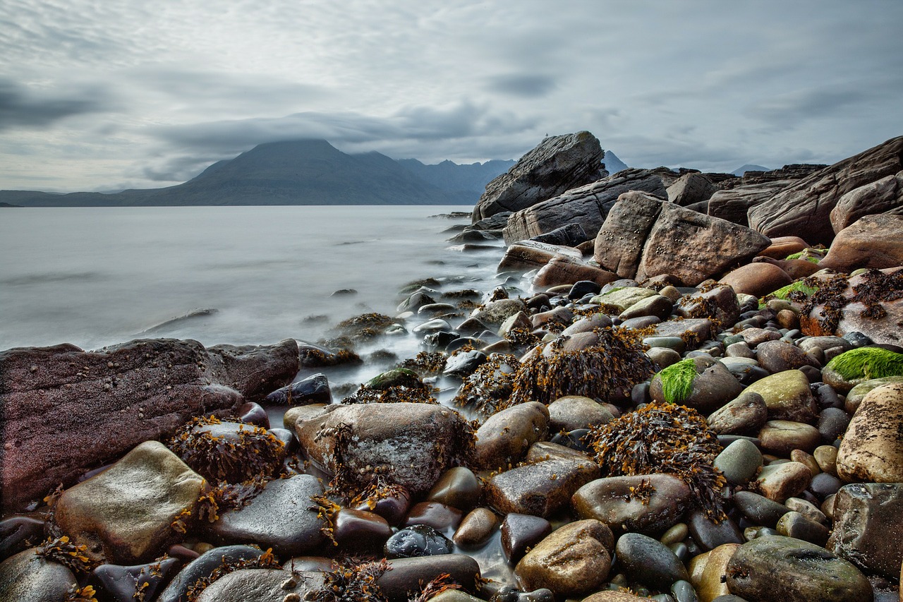 Image - beach rock coast scotland