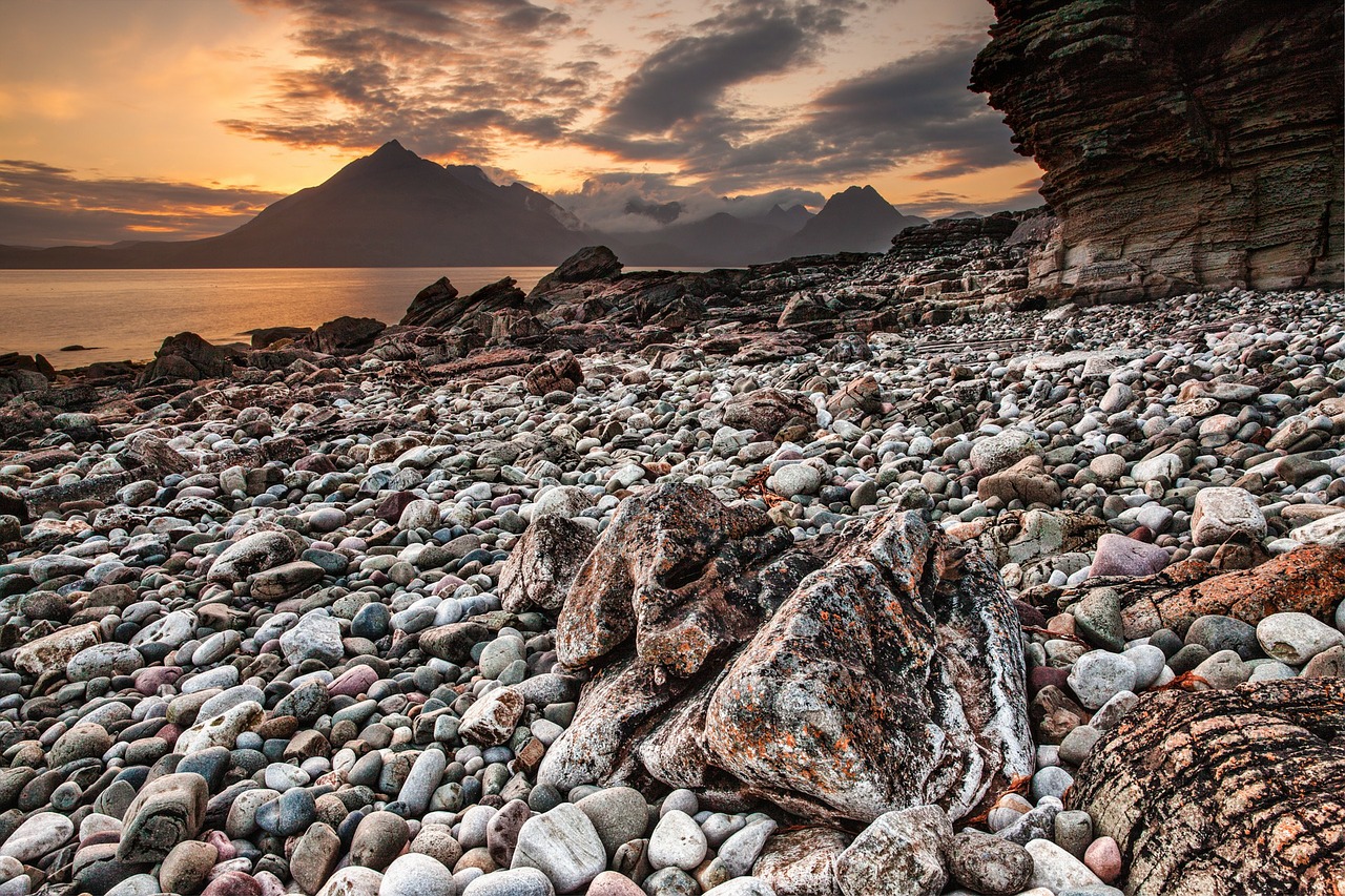 Image - beach coast stones rock sea water