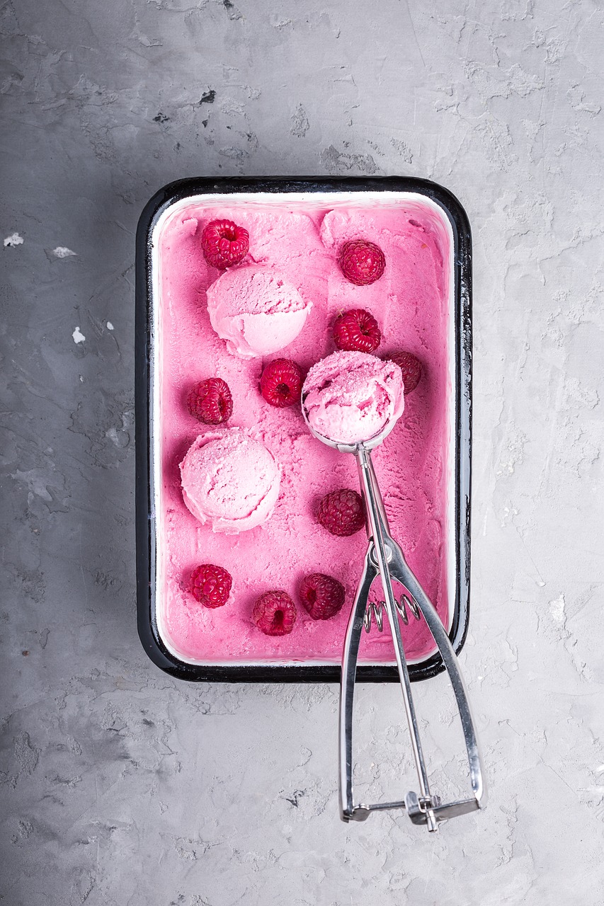 Image - ice cream raspberry food tasty