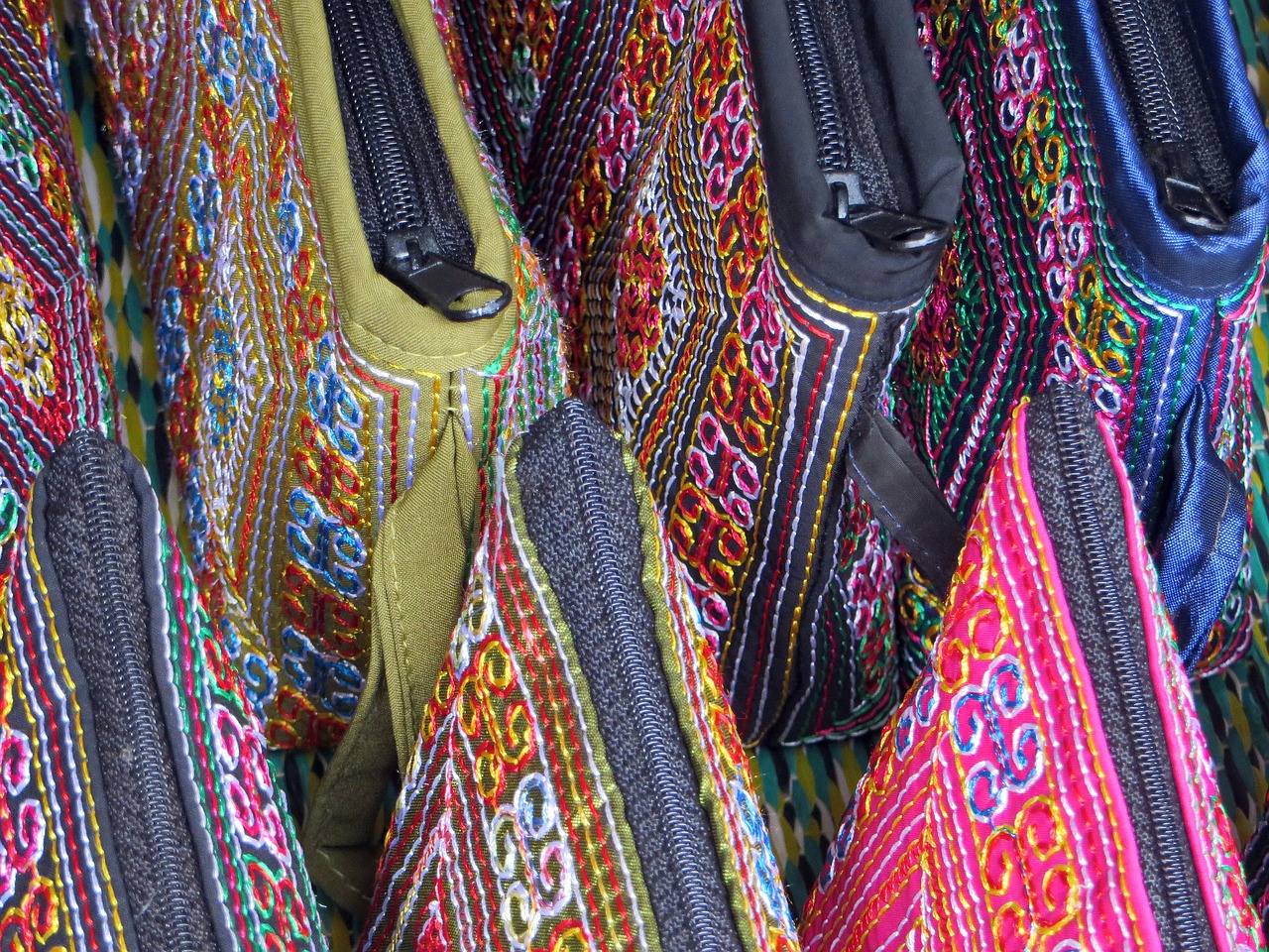 Image - laos market display colors kits