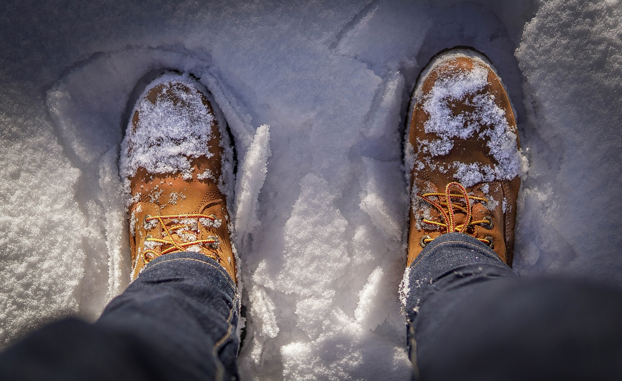 Image - boots snow timberland cold white